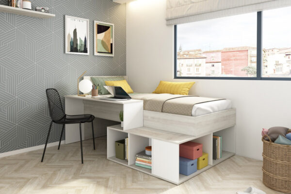 Trundle bed with reversible desk Blake