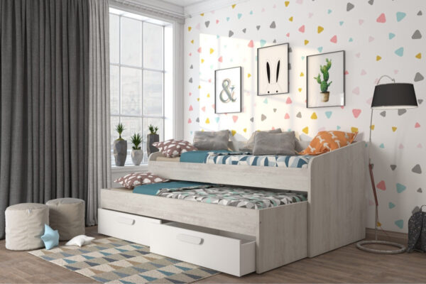 Trundle Bed with 2 drawers Bo12 - Image 3