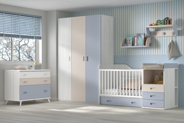 Personalized Nursery Convertible Baby Bed F313 - Bed