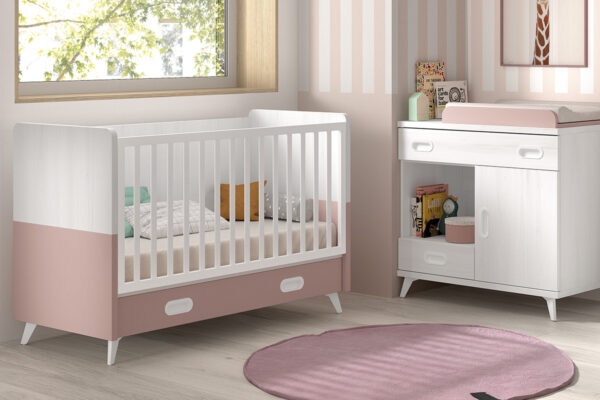 Convertible Baby Bed F315 - Bed + Shelve