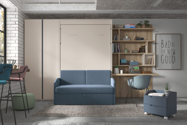 Murphy Bed With Built-in Sofa F849 - Desk