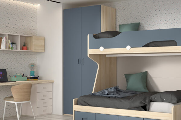 Customizable Kids Bunk Bed F818 - Wardrobe