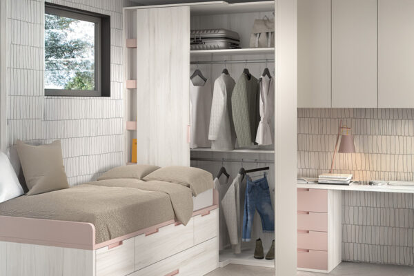 Teenage bed F823 - Wardrobe