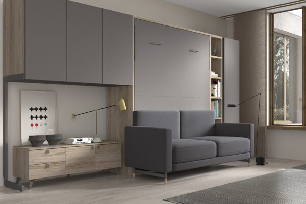 Murphy Bed with Built-in Sofa F851 - Wardrobe