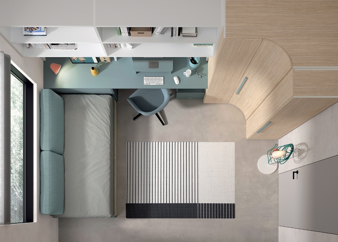 Atlas Curve Teen Bed with Desk & Wardrobe - Image 2